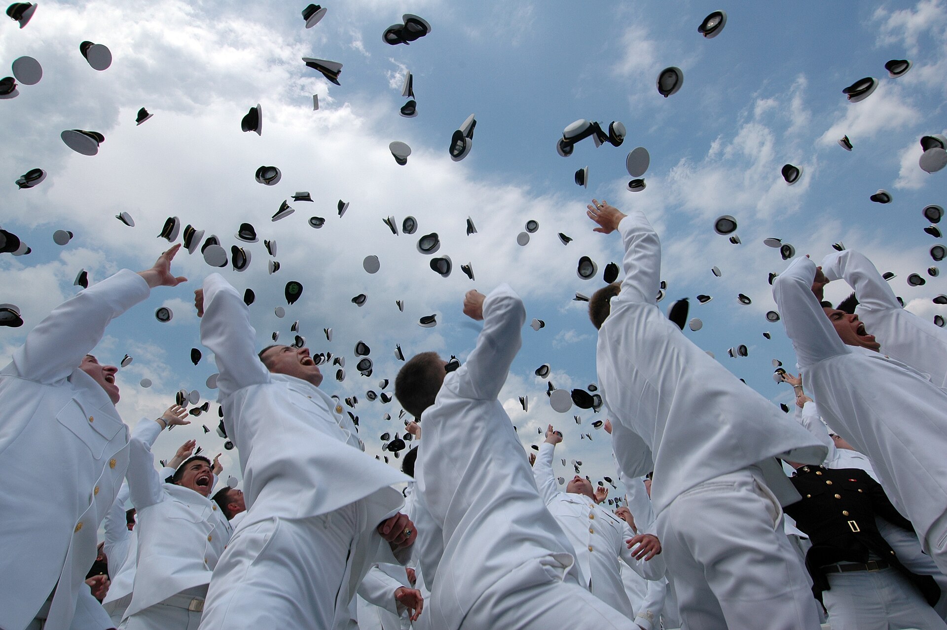 Graduates celebrating at a graduation ceremony