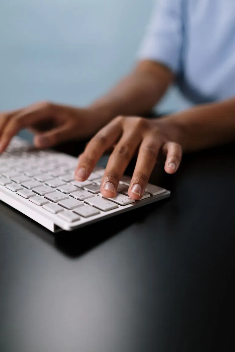 data entry jobs — typing accurately on a keyboard at a desk