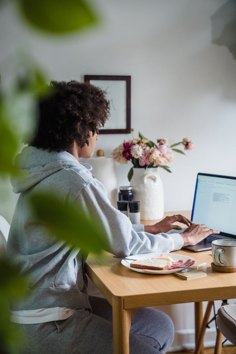 online jobs — working from home on a laptop